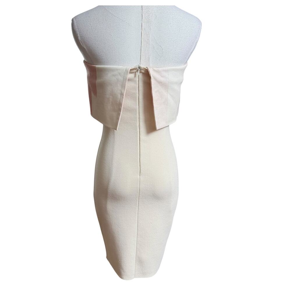 Alexis Nava Mini Strapless Knit Dress Pink Brushstroke Ivory Ombre Bodycon XS - Picture 8 of 9